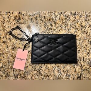 Juicy Couture Black Quilted Brighter than a Diamond Wristlet.